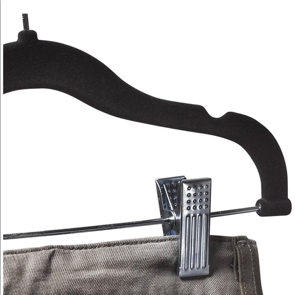 Children’s Velvet Pant Hangers-Black. Set of 14. - Picture 5 of 7